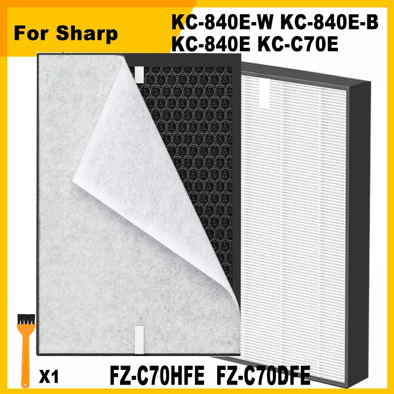 HEPA-фильтр FZ-C70HFE Угольный фильтр FZ-C70DFE для очистителя воздуха Sharp KC-840E-W KC-840E-B KC-840E KC-C70E