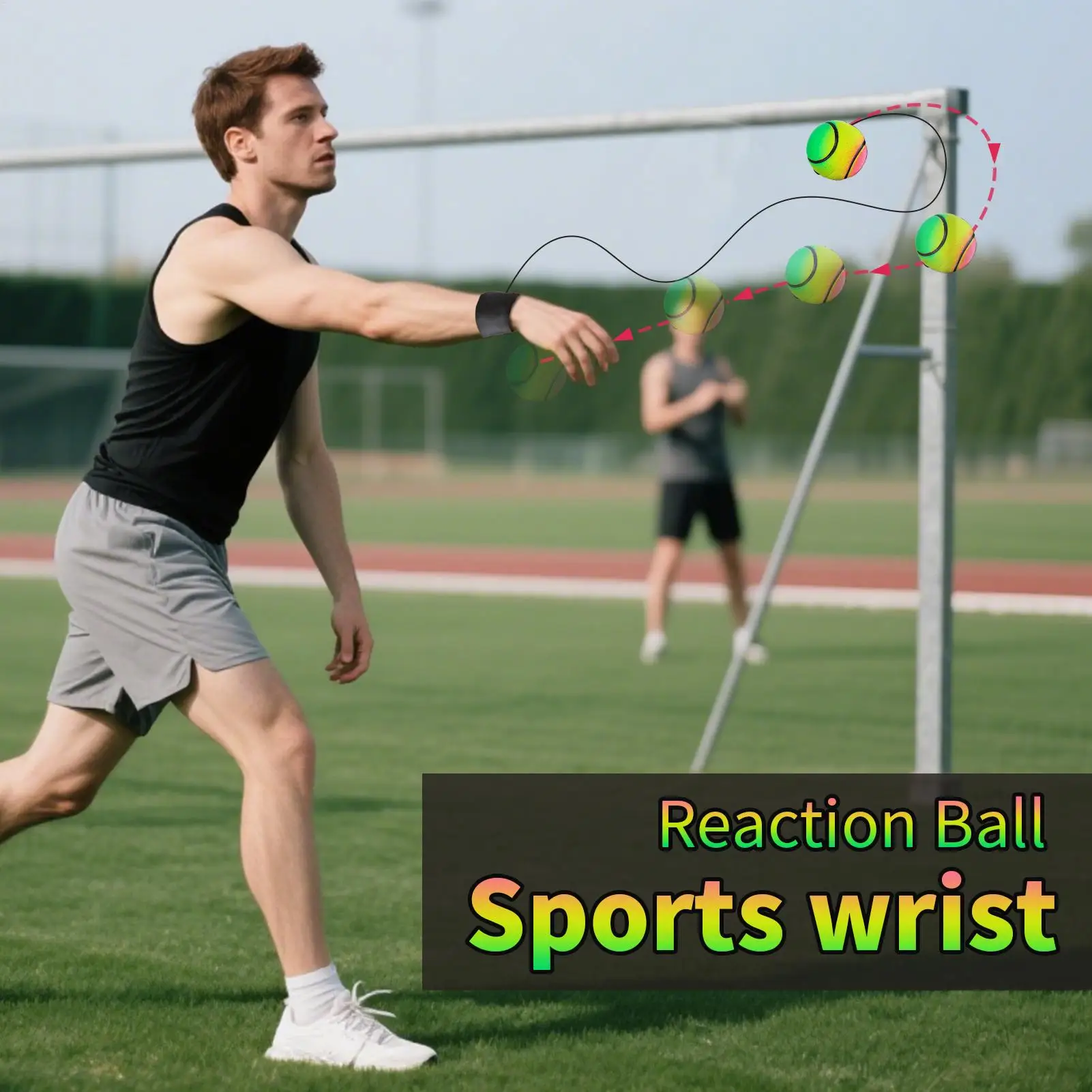 

Wrist Trainer Ball 4-Piece Wrist Rebound Ball On A String Training Equipment Sports Accessories For Gym Home Outdoor Party