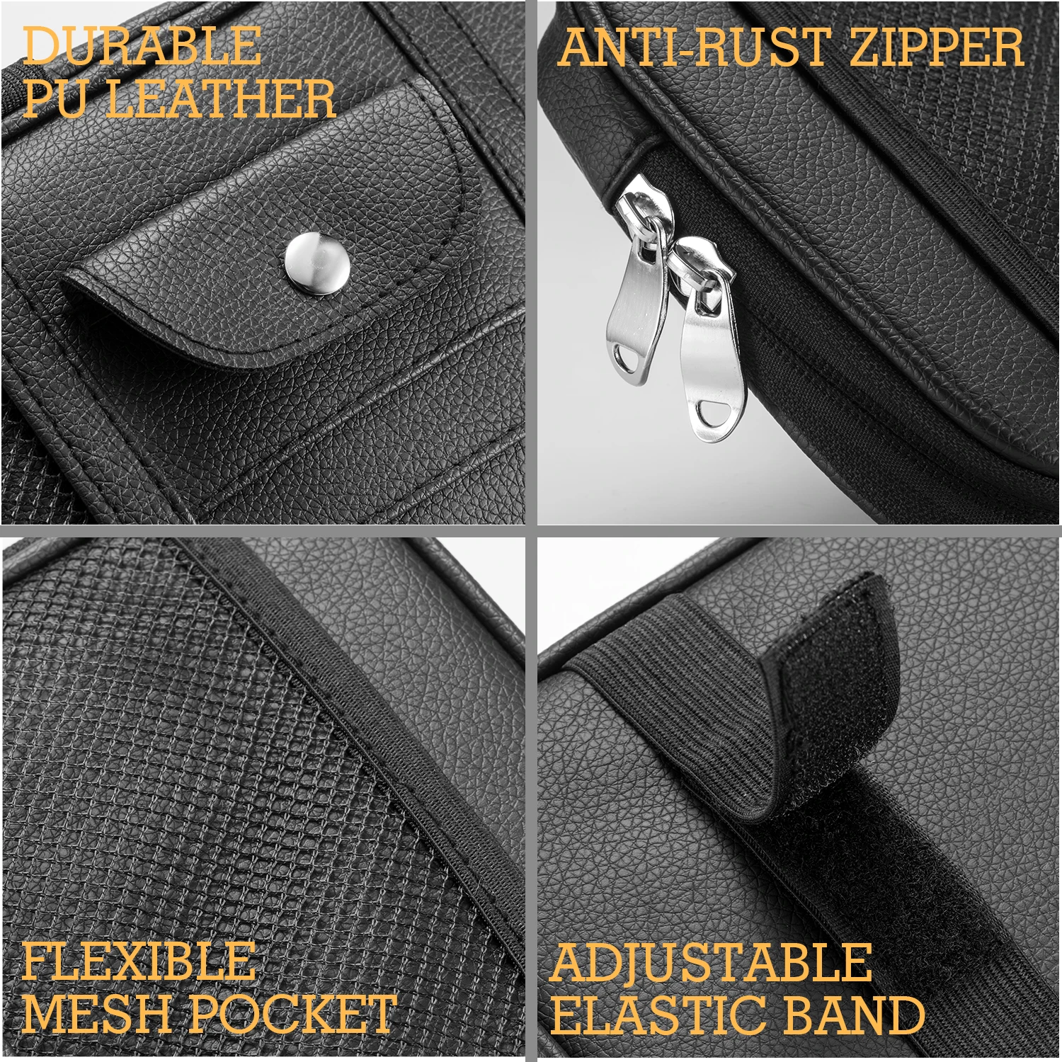 Car Sun Visor Organizer Auto Interior Accessories Pocket Organizer Car Truck SUV Storage Pouch Holder Multi-Pocket Net Zipper