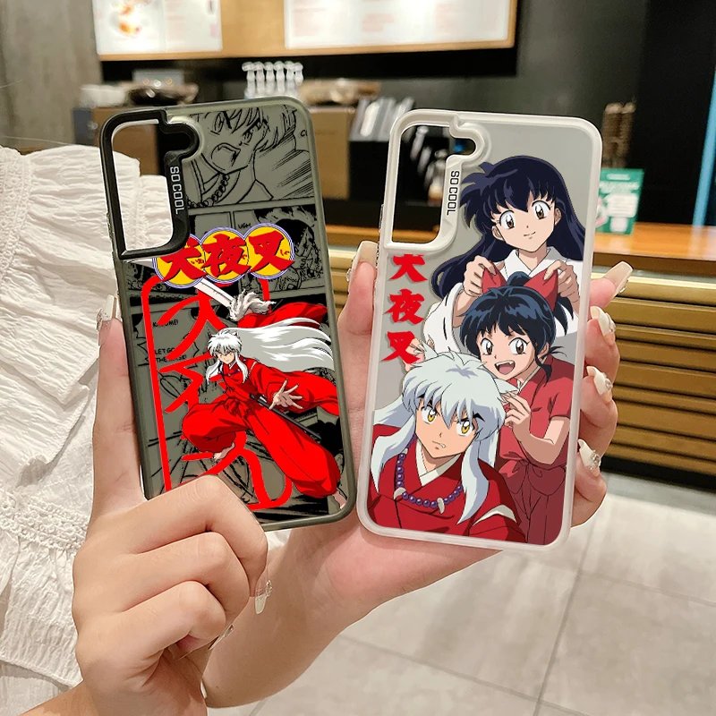 Inuyasha Cool For Samsung Galaxy S24 S23 S22 S2 S20 Note 20 FE Ultra Plus Colorful Silver Shockproof Phone Case Funda