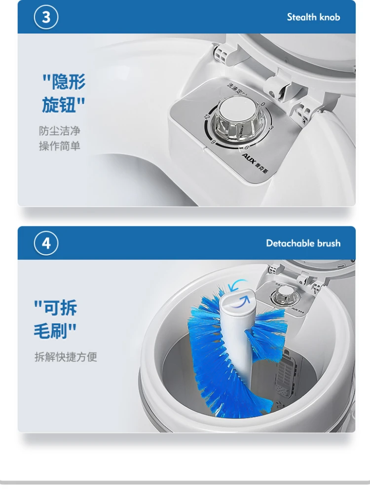 AUX Shoe Mini Washing Machine for Shoes Washers Slippers Household Small Washed Wash Automatic Drying Washer Sneakers Major Home