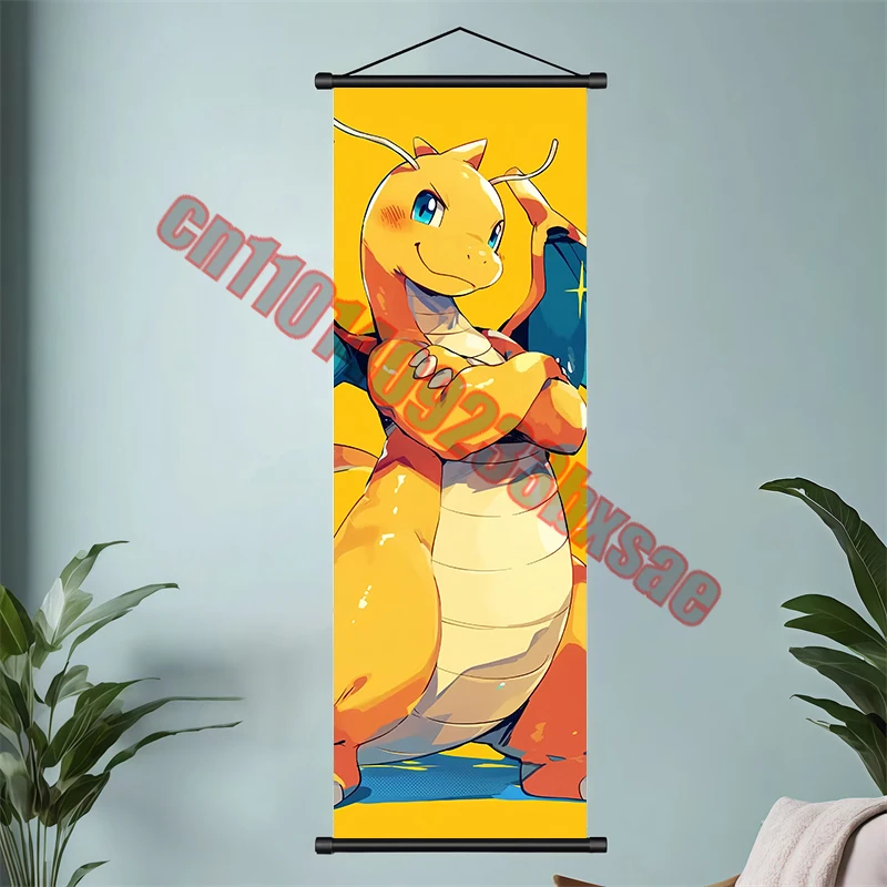 Классический аниме Покемон Генгар, Пикачу, Чаризард, высокое качество, милые прокрутки, подходят для декора стен гостиной, подарок