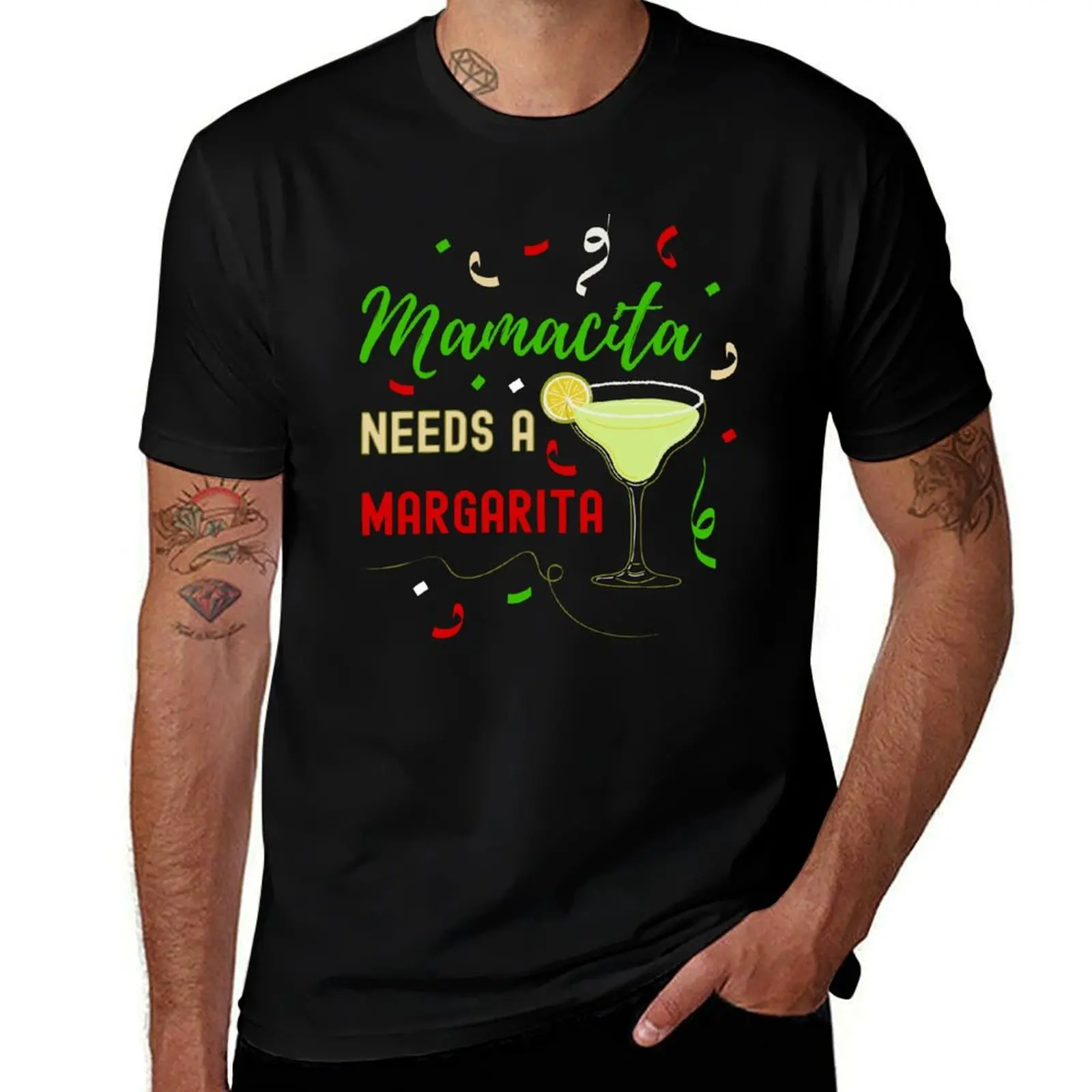 MAMACITA NEEDS A MARGARITA CINCO DE MAYO T-Shirt oversized graphic tee animal prinfor boys Funny t-shirts mens graphic t-shirts