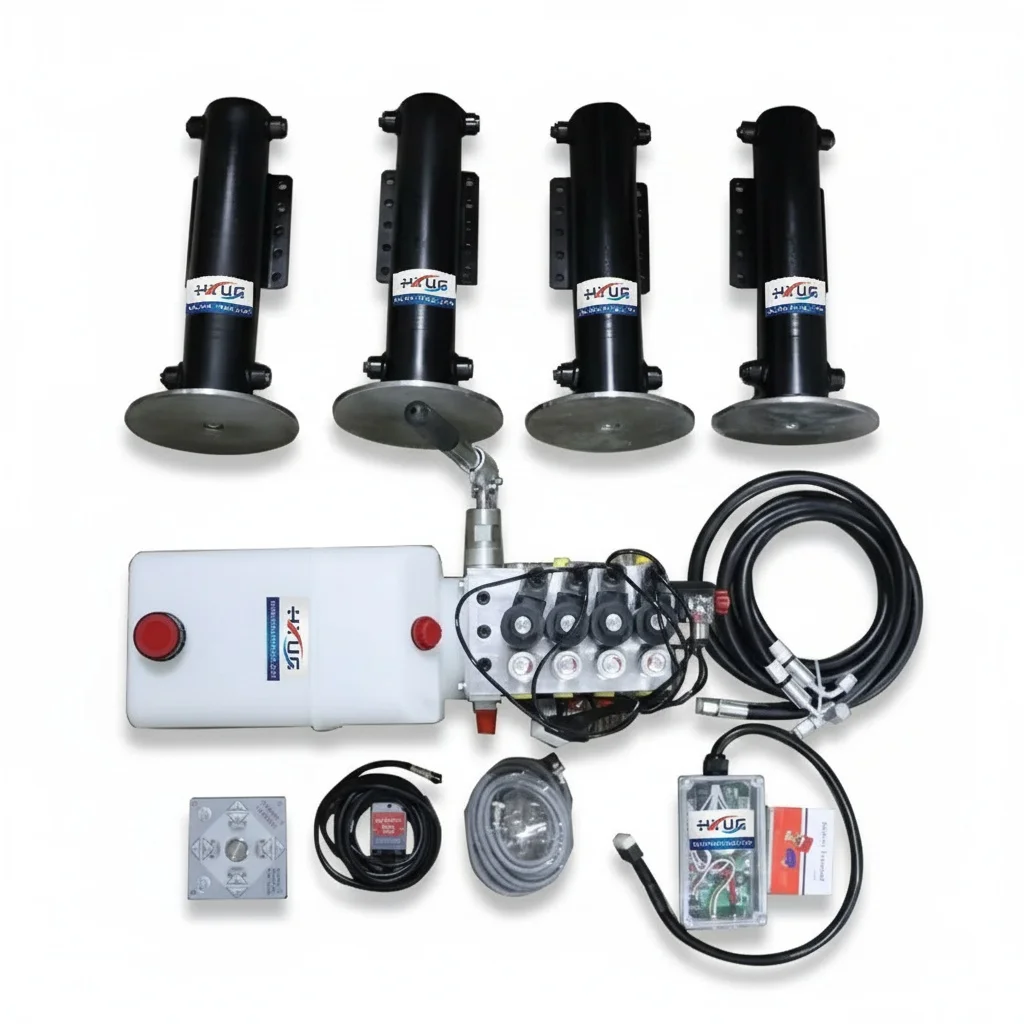 Hydraulic Stabilization Legs, 300-500mm Stroke Motorhome Hydraulic Cylinder, for Fiat Ducato, RV Auto Leveling System