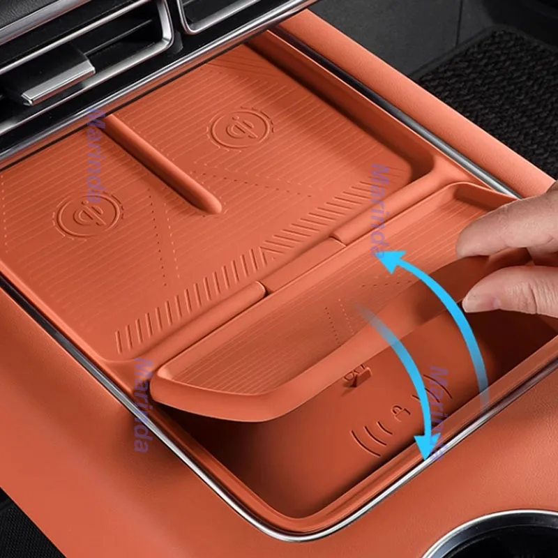 for LEADING IDEAL LiXiang L7 L8 L9 Car Central Wireless Charging Cup Non-slip Silicone Pad Protective Mat Interior Accessories