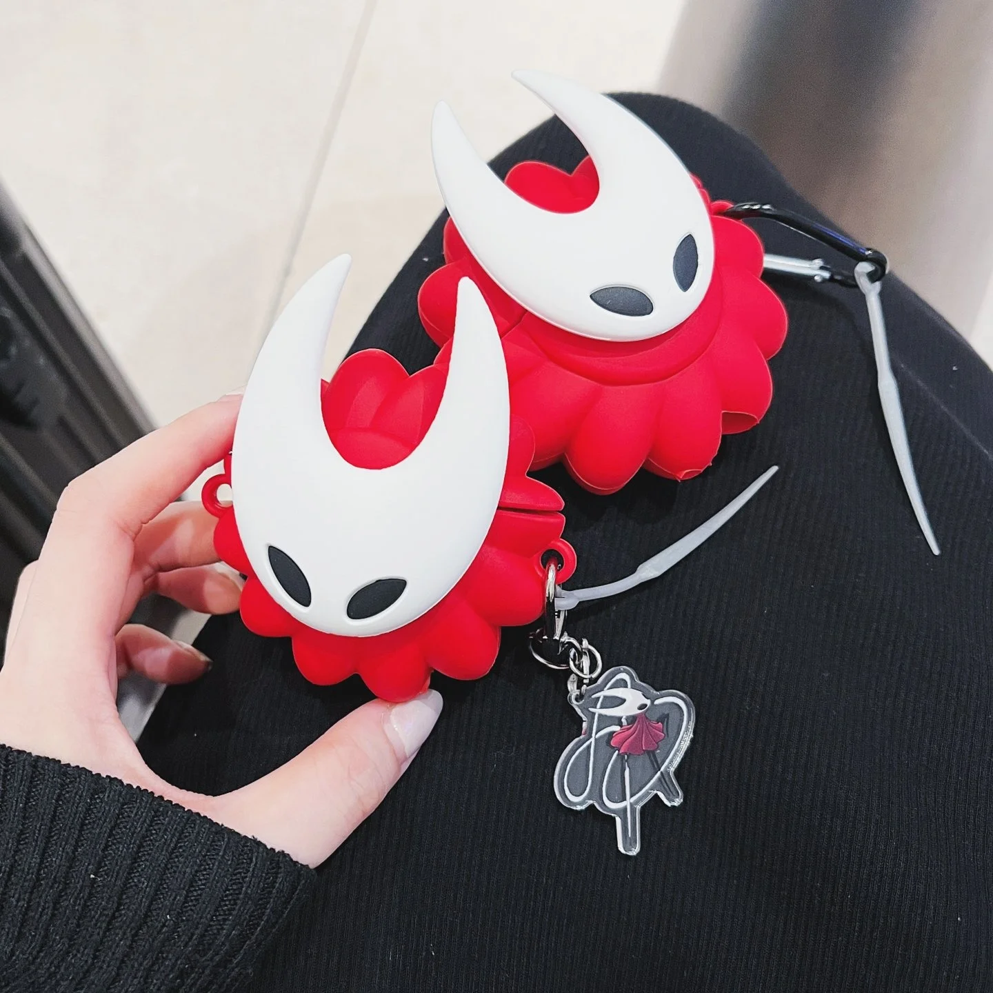 جوفاء فارس Silksongs سماعات حالات لطيف الكرتون واقية لابل Airpods 4/1/2/3 برو سيليكون حامي