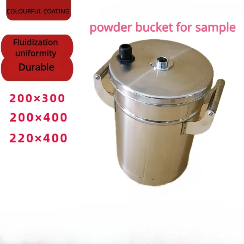 Small Fludized Powder Coating Hopper for Electrostatic  Spraying Machine Stainless Steel Fluidized Powder Hopper Sprayer Bucket