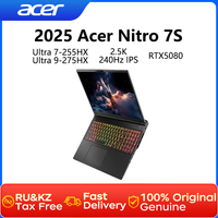 2025 Acer Nitro 7S Gaming Laptop 16 Inch 2.5K 240Hz Screen Netbook Intel Ultra 7-255HX 32GB 1TB RTX5080 Notebook Ultra Computer