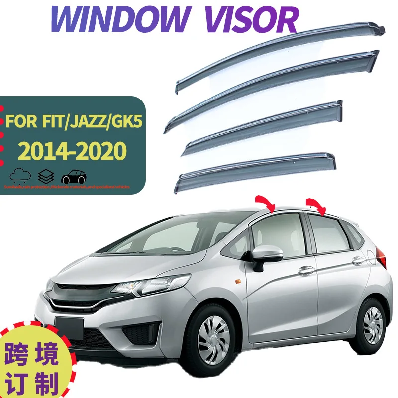 

Suitable for Honda Fit hatchback window rain or shine shield Fit/Jazz 2014-2020Window visors
