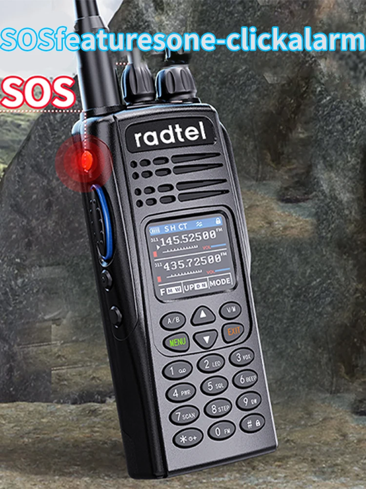 Radtel RT-733 풀 밴드 아마추어 햄 워키토키, 10W 에어 밴드 햄 라디오, 199CH HT USB-C 배터리, NOAA FM AM UHF VHF Satcom