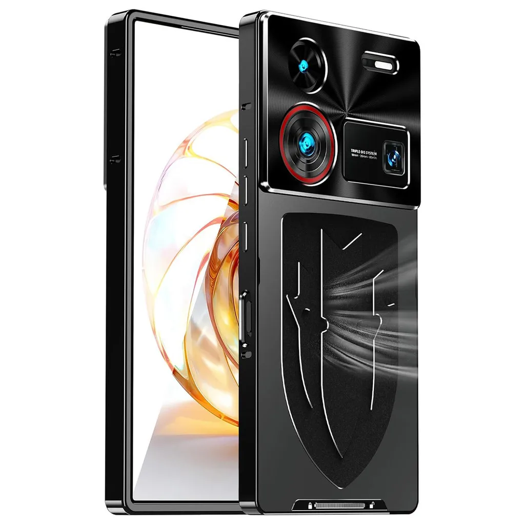 Metal Bumper Frame Case for ZTE Nubia Z60 Ultra Leading and Z60 Ultra Cool Design Heat Dissipation with Hard Plastic Back Cover