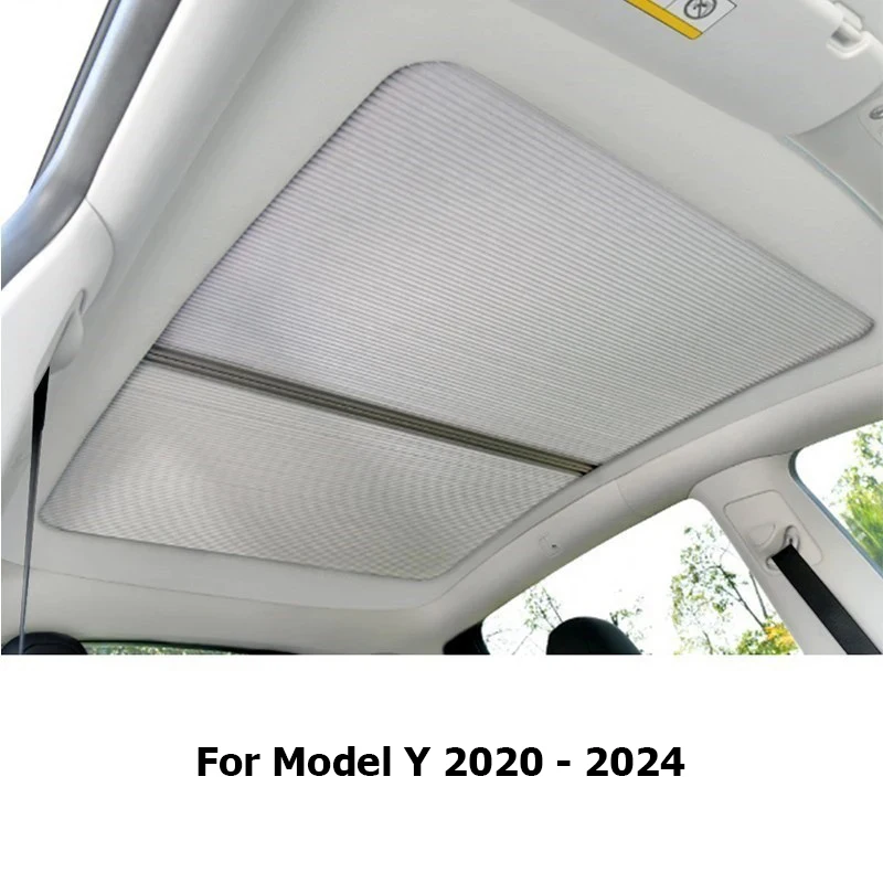 For Tesla Model Y 2024 Magnetic Sunroof Sunshade Modely 2023 Retractable Sun Visor Interior Accessories