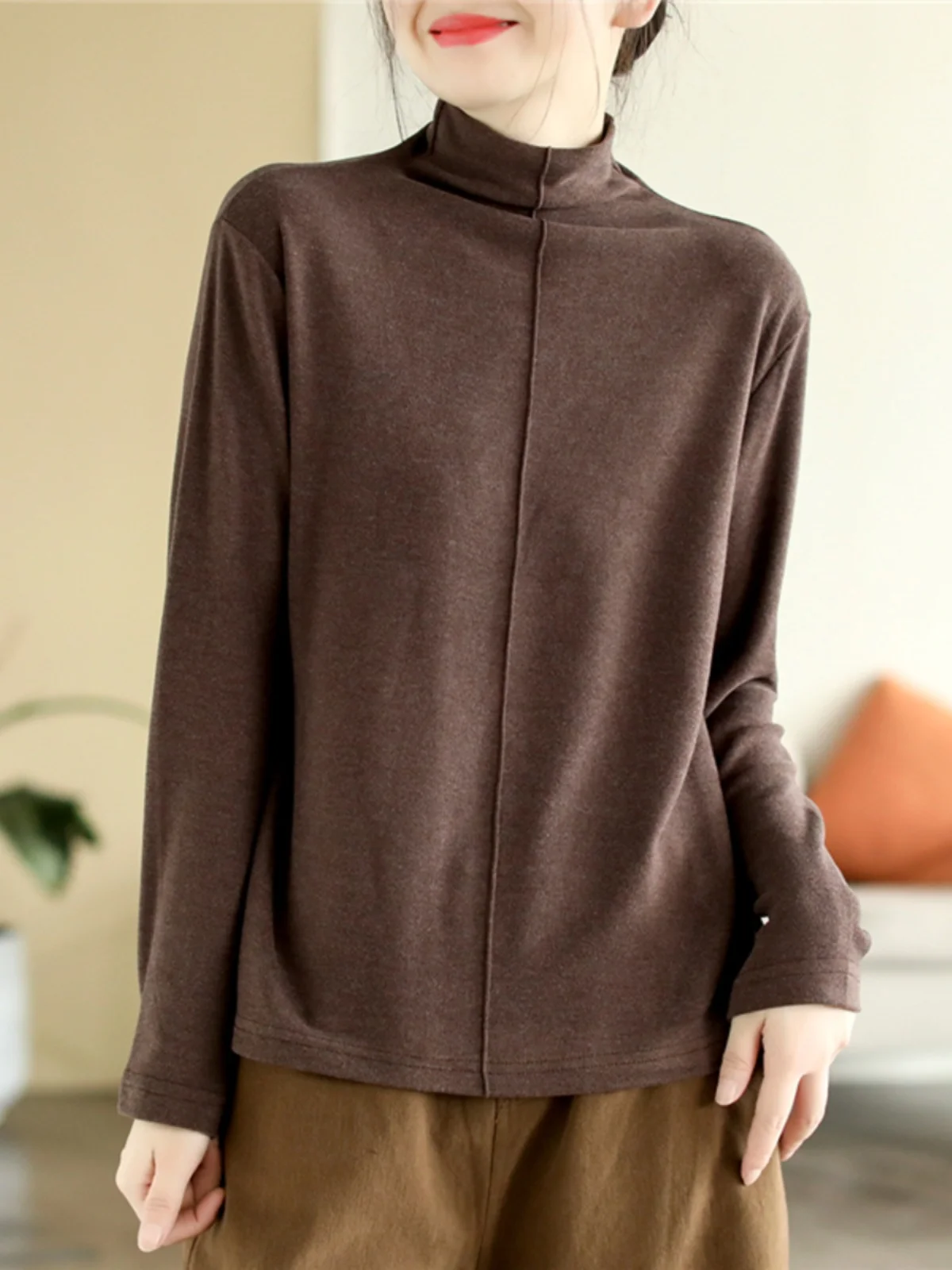 Doppelseitige Samt Basis irt frauen Vintage Große Größe Abnehmen Hohe Kragen Overhead T-shirt Herbst Neue Sle Seide top