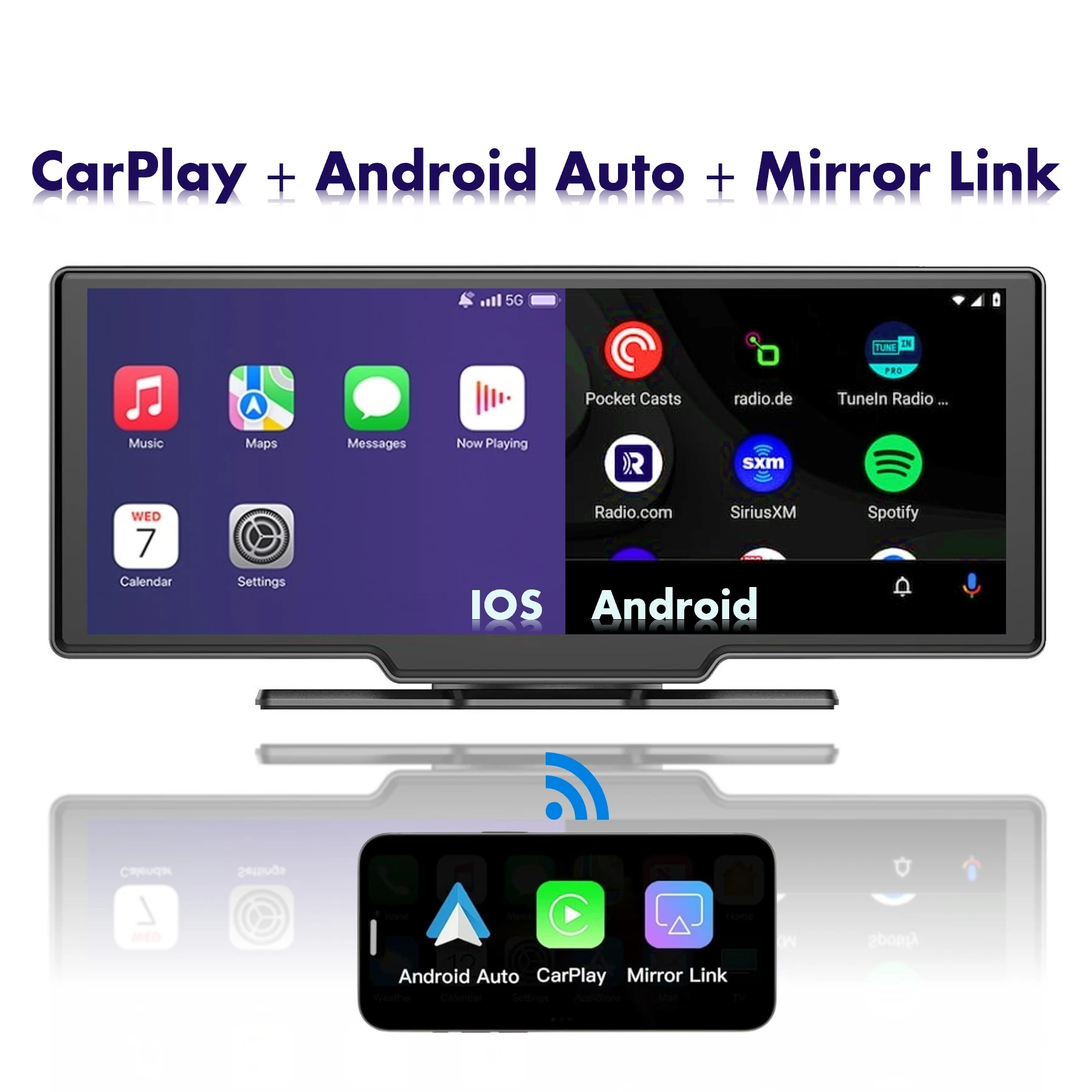 Smart Screen Android Car Radio Stereo Android Car Wireless Bluetooth Global Positioning System 4G FM MP5 Player