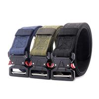 3.8cm Nylon Military Tactical Men Belts Webbing Canvas Outdoor Webbing Belts With Metal Buckle Cobra Special Forces Tactics Belt