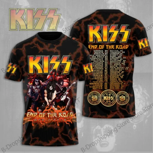 شعبية روك قبلة الفرقة ثلاثية الأبعاد تي شيرت مطبوع الرجال النساء موضة الهيب هوب قصيرة الأكمام المتضخم تي شيرت فاسق القمم تيز الرجال الملابس الصبي