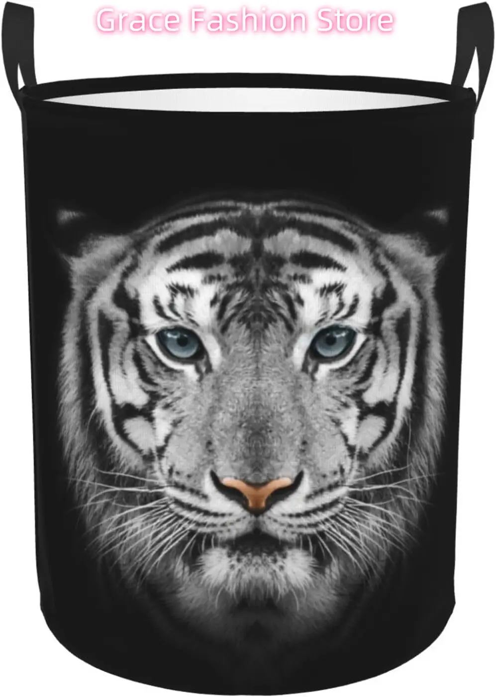 

Laundry Basket White Tiger Laundry Hamper Waterproof Idea Hampers for Laundry,Large Collapsible Laundry Baskets with Handle Suit
