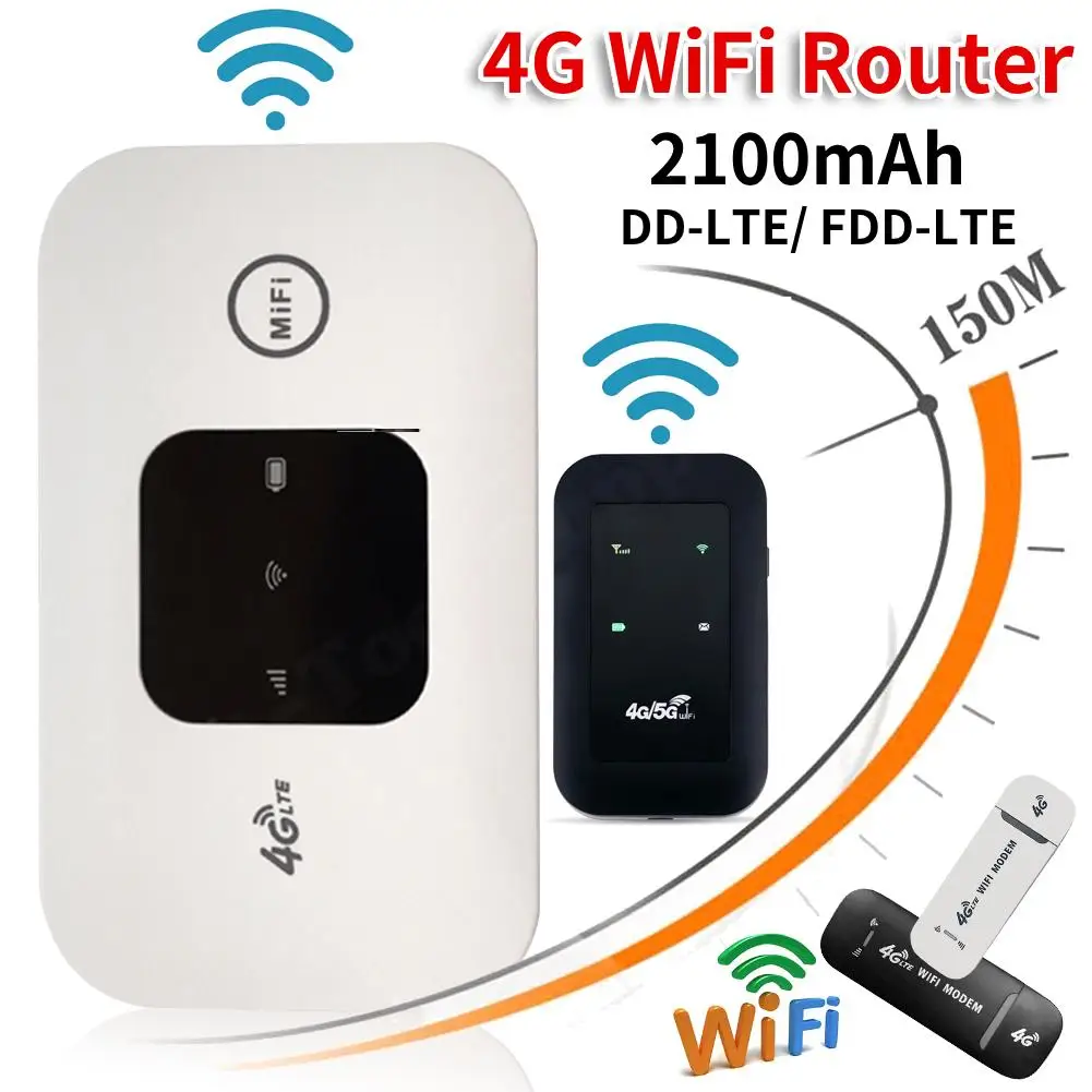 4G WiFi Router 4G LTE Router WiFi Repeater Signal Amplifier Network Expander Mobile Hotspot Wireless Portable Pocket MiFi Modem