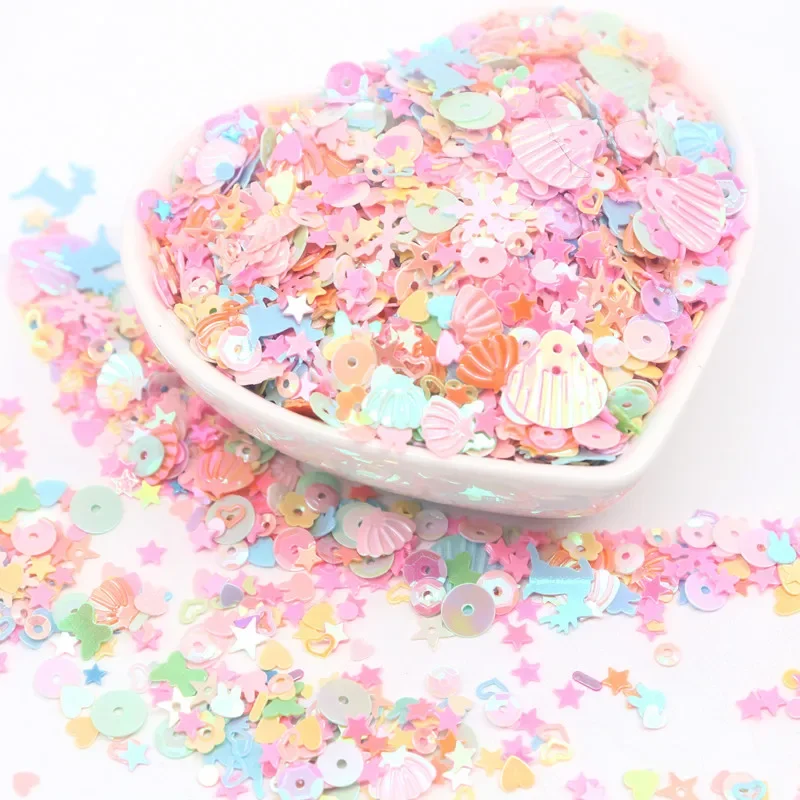 Mix Sequins Macaron Flower Snowflake Star Loose Sequin for Crafts Nail Art Glitter Paillettes DIY Confetti Accessories