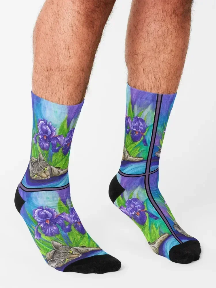 Paisley with Irises Socks happy designer gift professional running Male Socks Women's