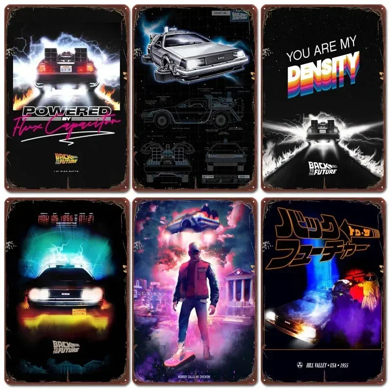 Movie Poster Back To The Future Tin Plate  Gamer Room Decoration Vintage Metal Signs for Bar Pub Club Wall Decoration Art