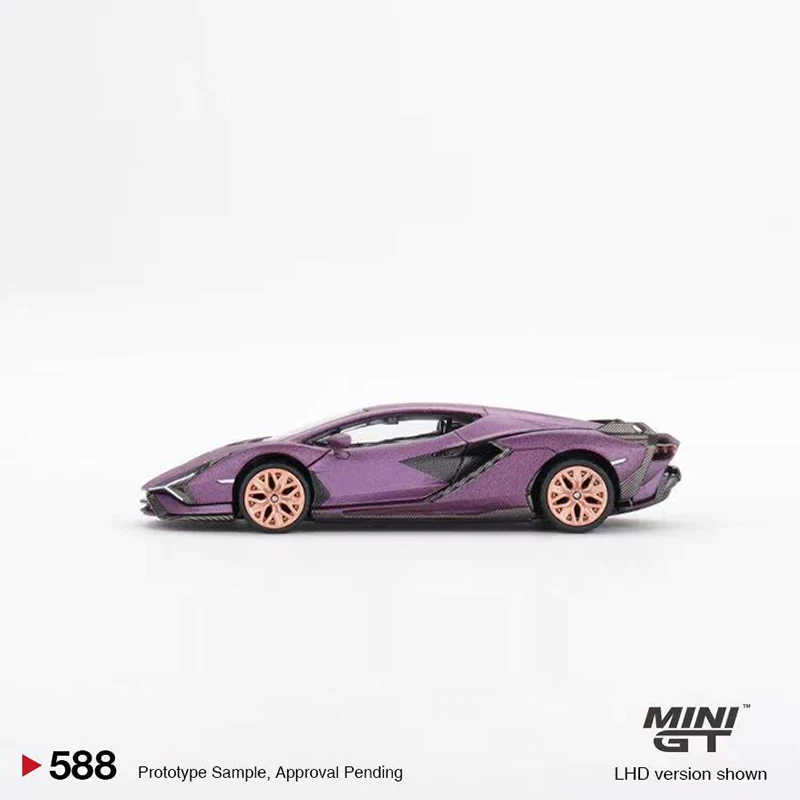 MINIGT 1:64 modello di auto Lambor Sian FKP 37 veicolo sportivo in lega Matt Purple #588 LHD