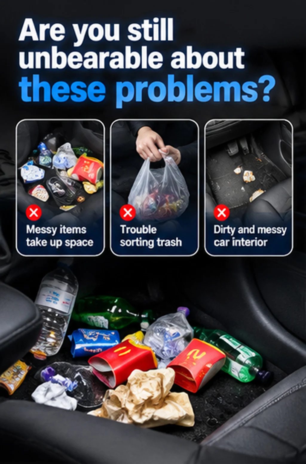 Waterproof car trash can stora - Waterproof Car Trash Can With Lid recension och pris