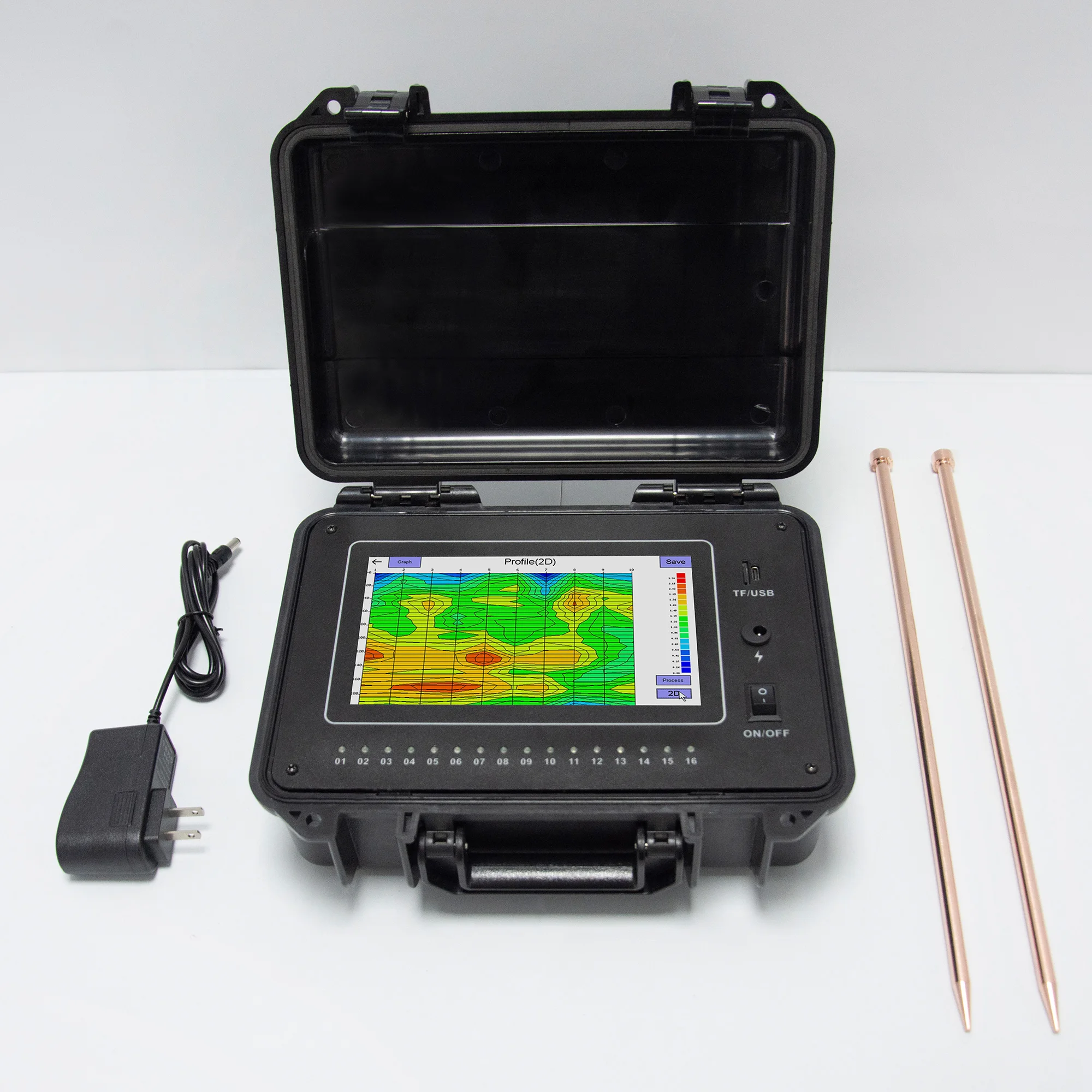 TYM D Series 16 chanels Borehole Logging Geophysics Water Survey 500m 800m 2000m Well Water Detector Underground