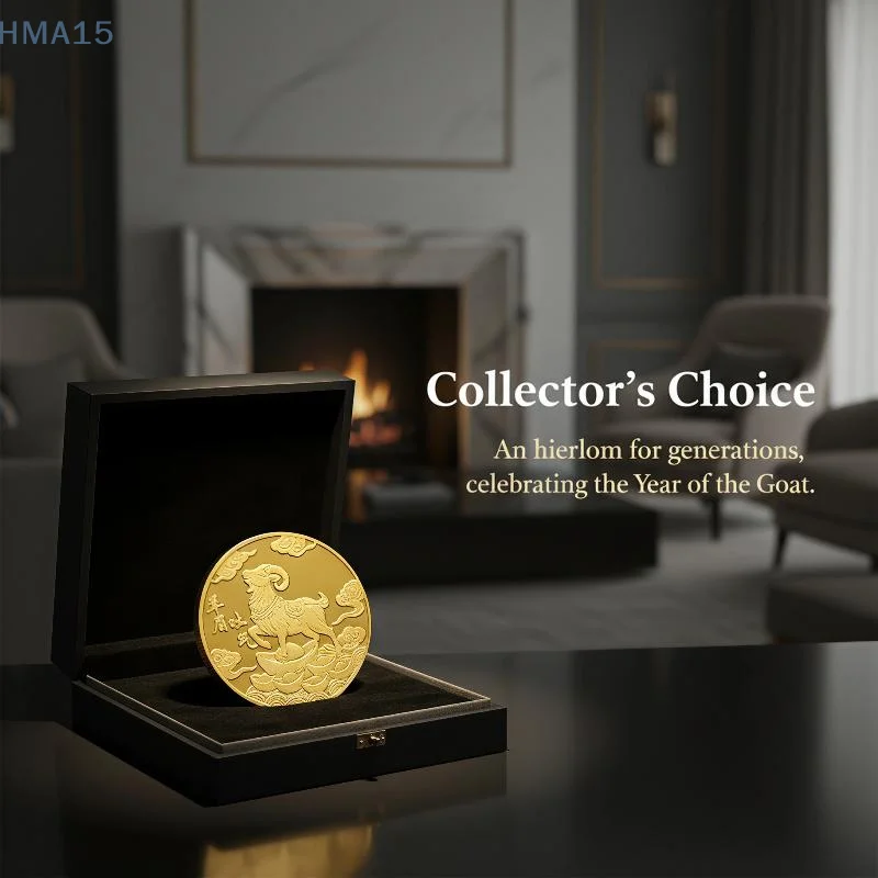 2027 Zodiac Goat Lucky Collectible Coin 1Pcs Exquisite Chinese Souvenir Coin Perfect New Year Gift for Friends Colleagues Colle