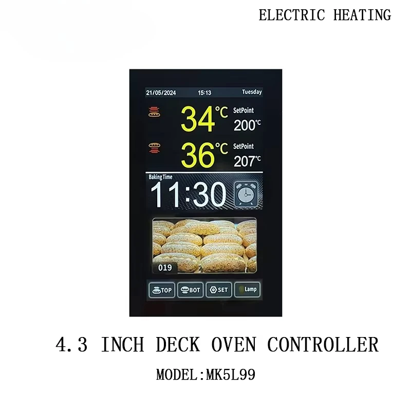 7 Inch Intelligent Touch Screen Thermostat Plastic Oven Temperature Controller Knob