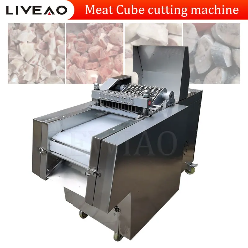 Automatic Meat Cutting Machine Commercial Meat Cube Cutter Multifuctional Beef Pork Chicken Dicing Machine