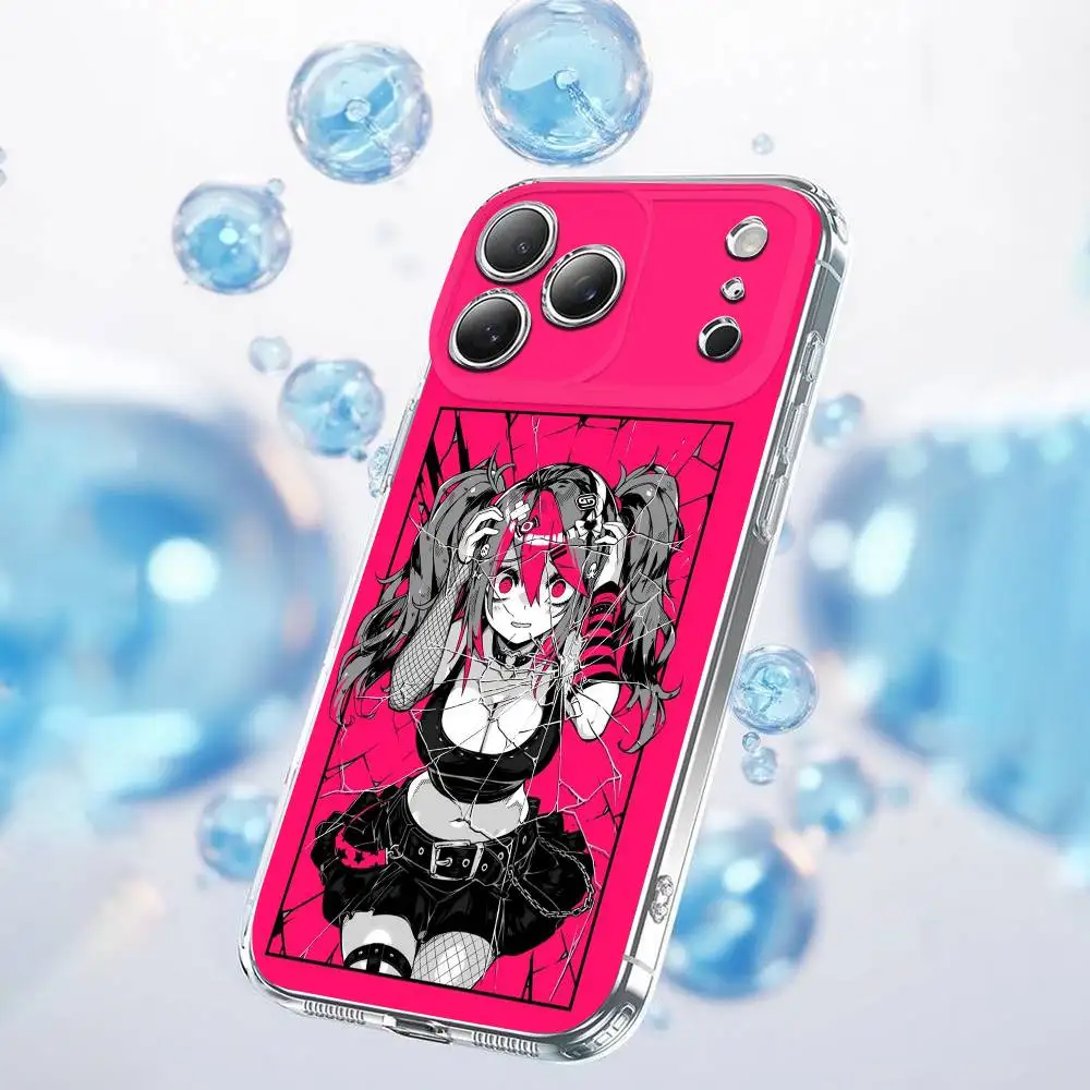 حافظة هاتف N-Needy Streamer Overload Ame Angel لهاتف iPhone 17,16,15,14,13,12,11 Plus, Pro,Max,Plus,E,Air,غطاء شفاف صغير