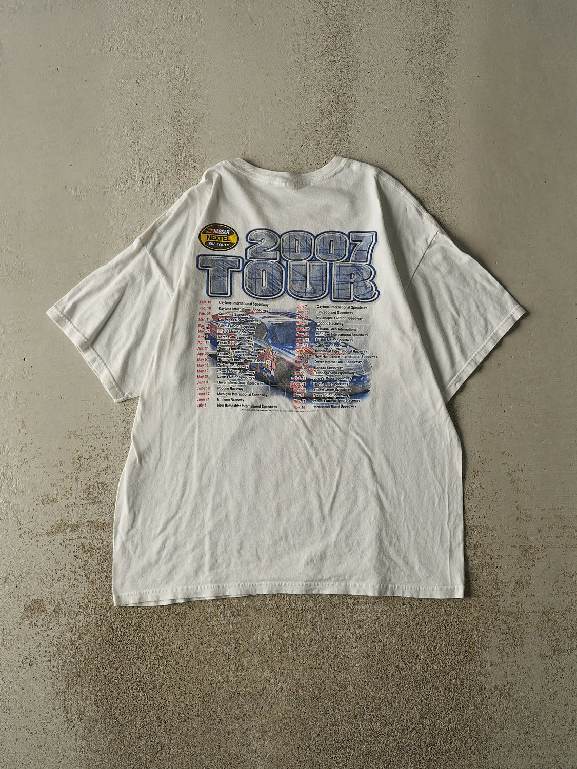 Vintage 2005 NASCAR Nextel Cup Series Tour Vertical Graphic T-Shirt Cotton Men Women Streetwear Tee