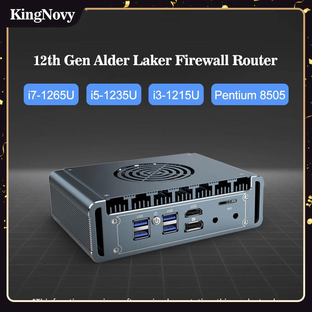 Alder Laker 방화벽 라우터 코어 i7 i5 i3 1215U 펜티엄 8505, 4x 인텔 i226 2.5G LAN Proxmox VM 서버 컴퓨터 미니 PC, 12 세대