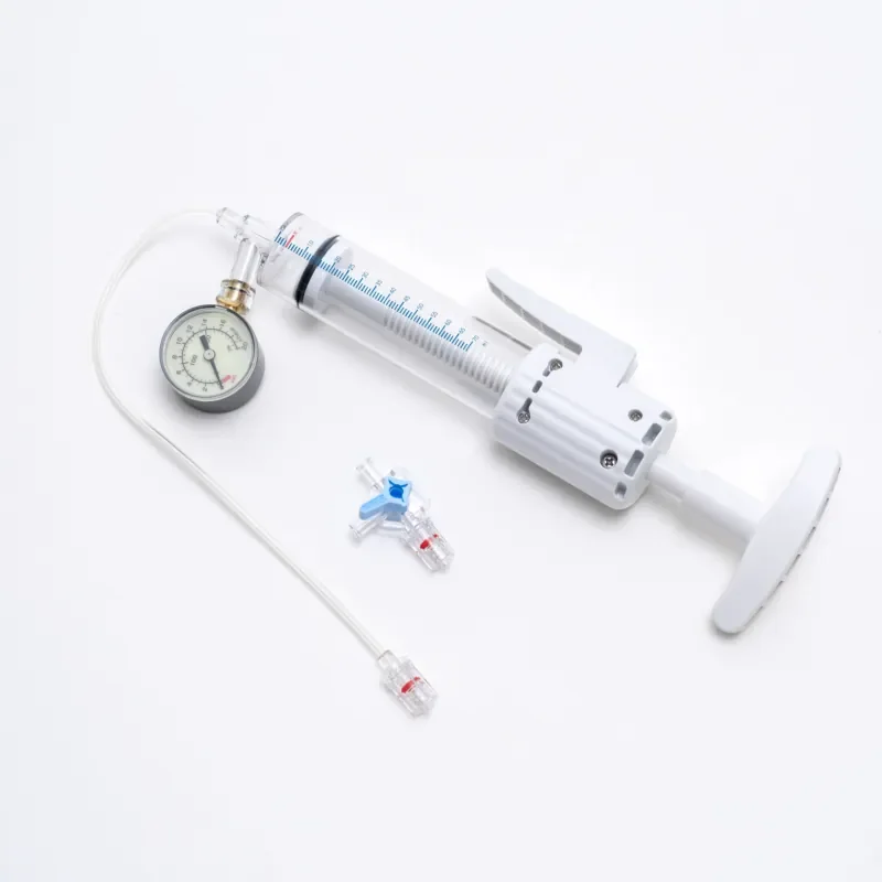 Disposable Medical Balloon Inflation Device 20atm 70ml with Gauge for GI Endoscopy Interventional Surgery