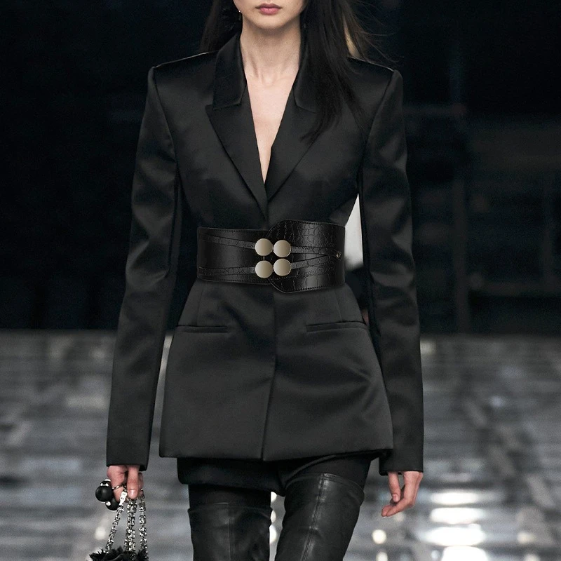 

Elastic Waist Seal Simple and Atmospheric Wide Waist Seal Fashion Belt Decorative Coat Dress Belt Trench Coat Belt