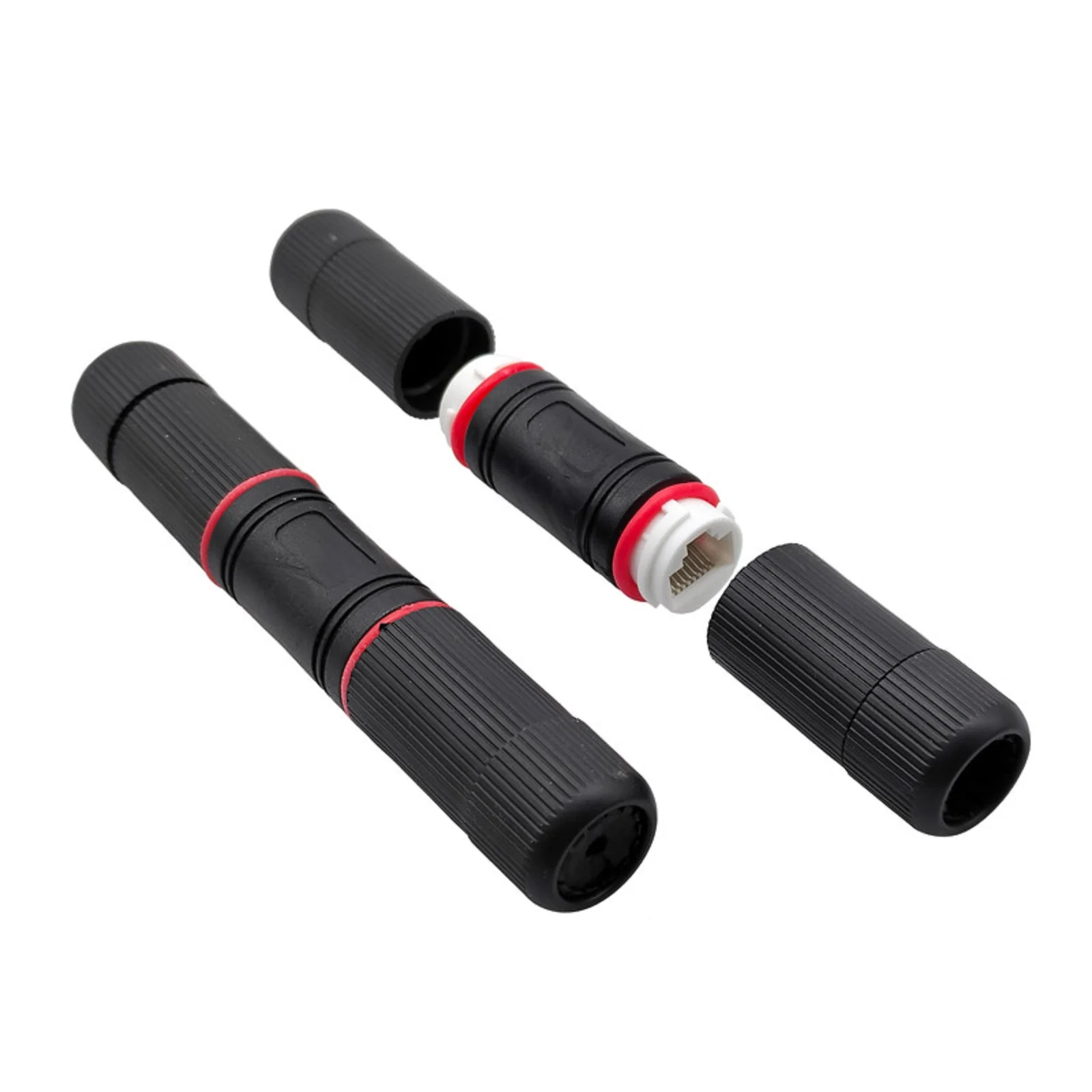 5Pcs LAN RJ45 Female Network Cable Connector Waterproof Coupler IP67 Dustproof Ethernet Double Head Adapter Outdoor For Cat5 6
