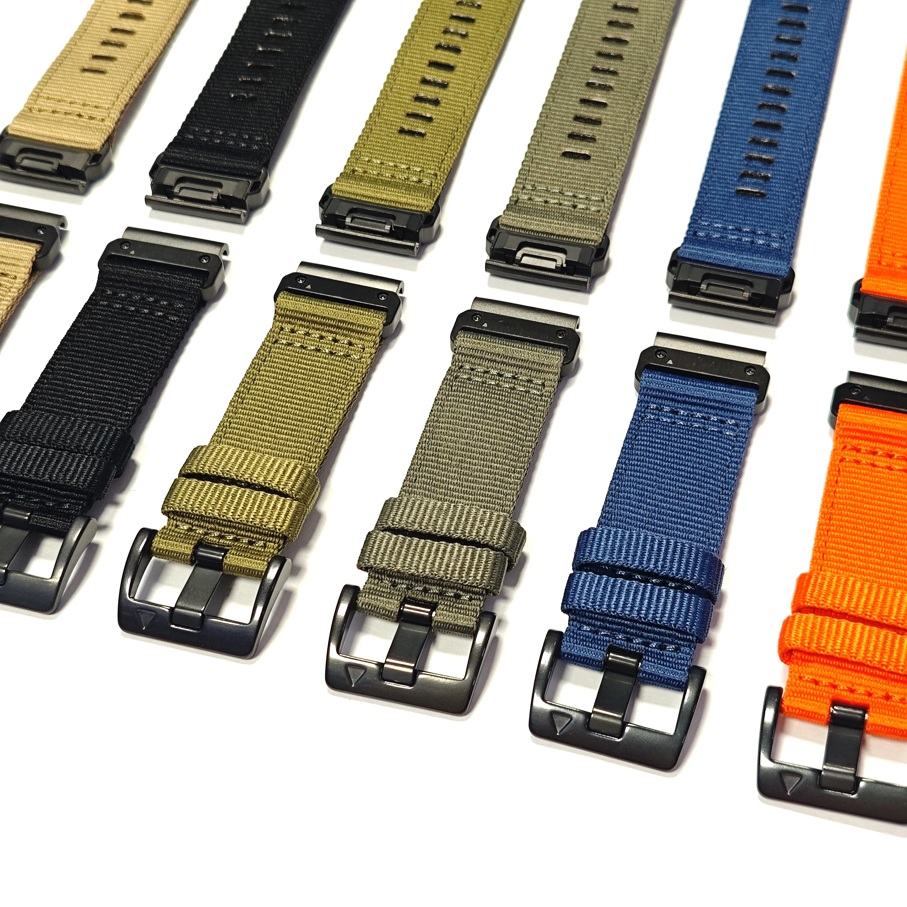 QuickFit 26 مللي متر 22 مللي متر حزام النايلون ل Garmin Fenix 8 Pro 51 مللي متر Fenix 7 7X Pro 6 6X إندورو 3 2 Tactix 8 غريزة 3 حزام الساعات سوار