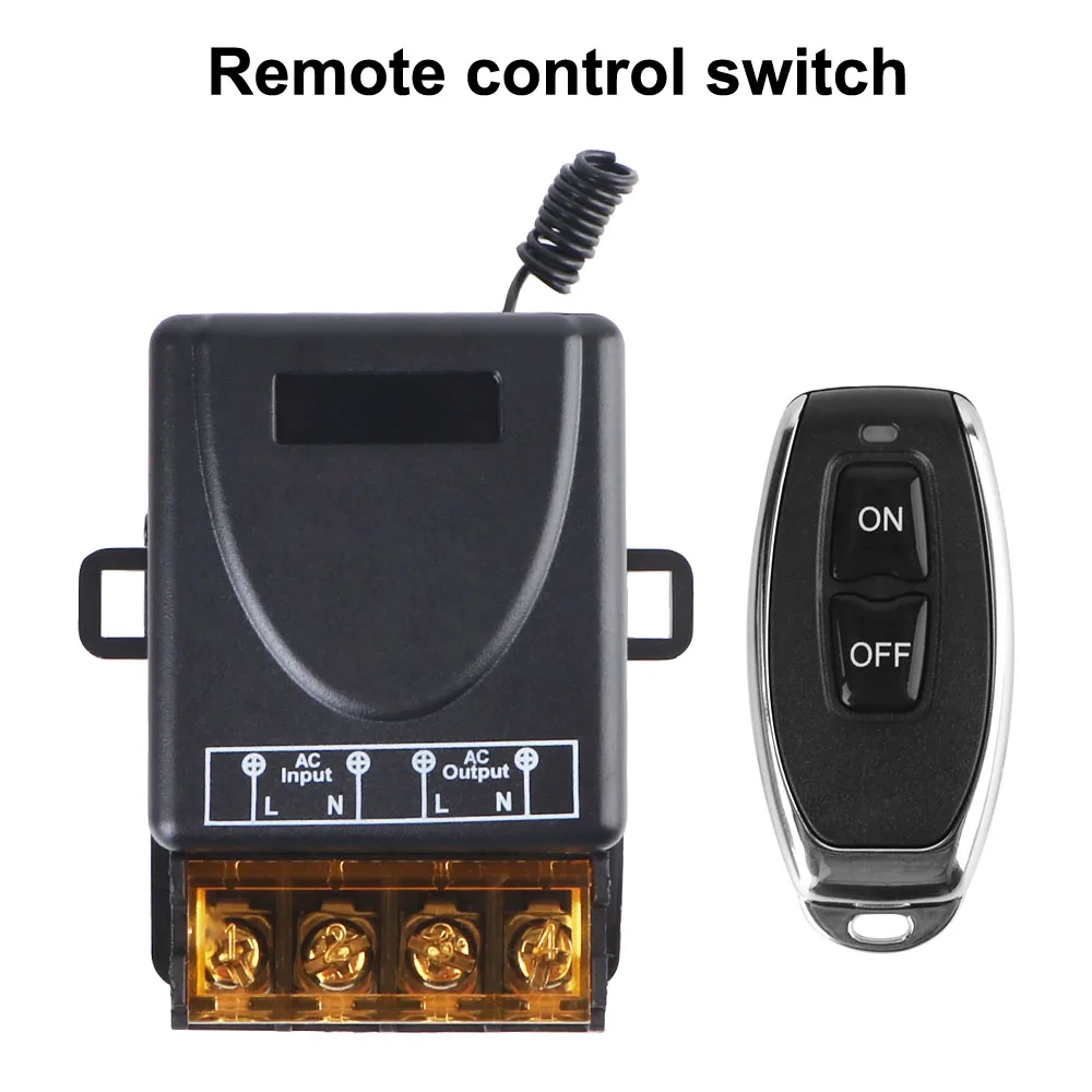 

Switch Remote Water Pump Relay DC12-72V/AC85-265V RF433Mhz Wireless 30A Control On-off Receiver Lamps Wall Light Switch