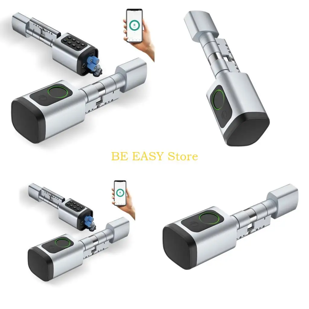 

E28F Intelligent Adjustable Door Lock 5 Unlocks Ways App Fingerprints Code Card