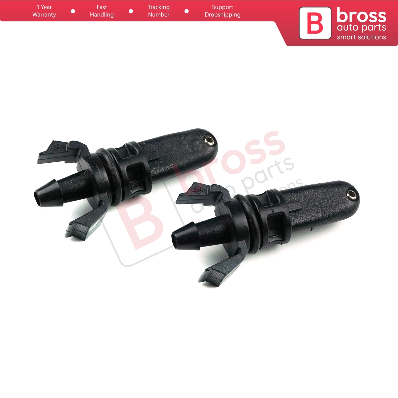 

BSP1059 2X Rear Tailgate Windshield Windscreen Water Washer Jet Spray Nozzle Set 8200107563 for Renault Megane 2 Clio 3 Dacia