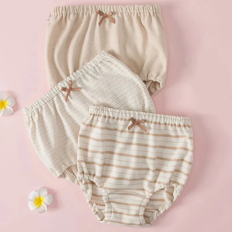 

3X ABDL Adult Baby Bloomers Cotton Cute Panties Stripe Print Bow High Waisted Underwear Soft Comfortablet Training Couple Briefs