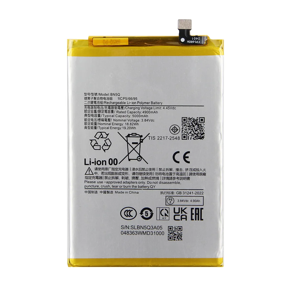 Bateria zamienna BN5Q do Xiaomi Redmi 13C z 2025 roku, akumulator do telefonu o dużej pojemności 5000mAh — zdjęcie produktu 3