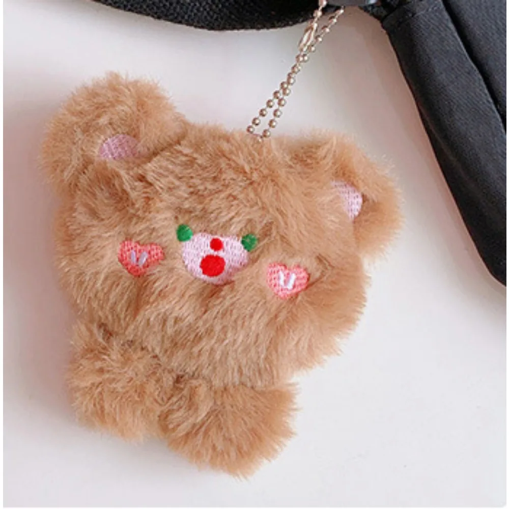 INS Cute Soft Cute Bear Pin Jewelry Plush Three Dimensional Sweet Student School Uniform Brooch Bag Pendant