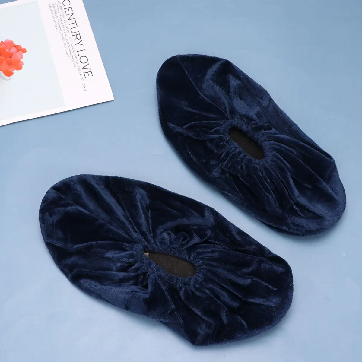 

5 пар фланелевых водонепроницаемых чехлов для обуви, многоразовые, моющиеся, нескользящие, износостойкие, складные, легко переносимые, эластичные, универсальные