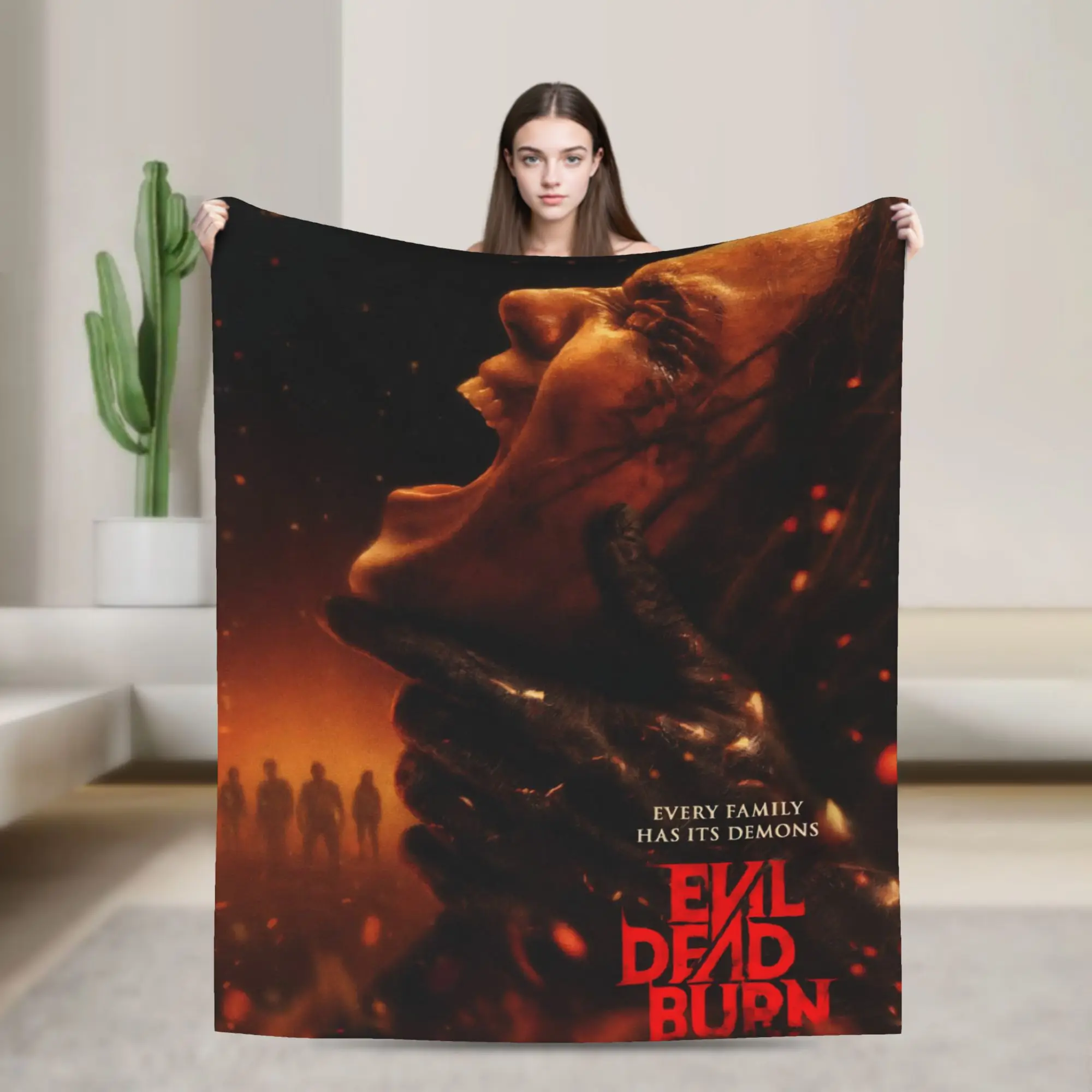 Evil Dead Burn Blanket Warm Cozy Fluffy  Throw Blankets for Sofa 50x60 Inch Multiple Sizes Rug Piece