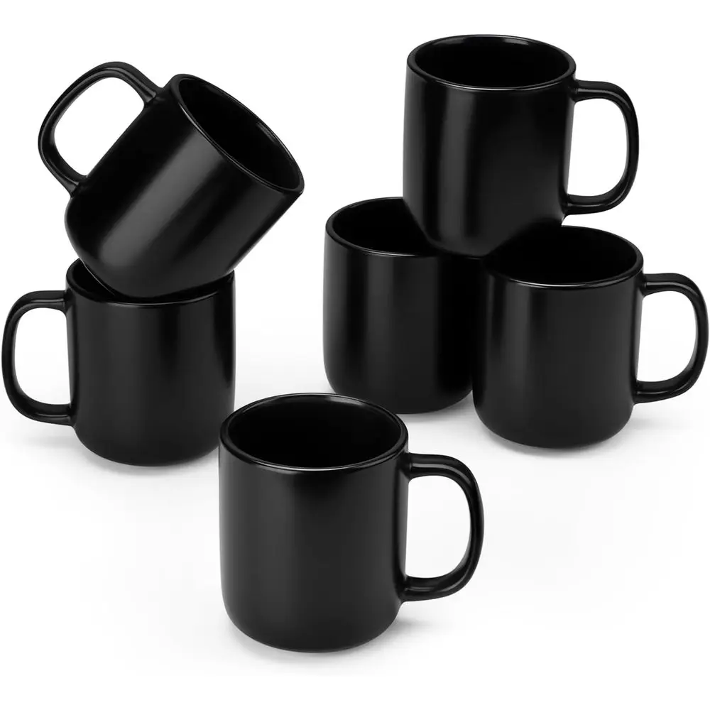 

Stoneware Coffee Mugs Set, 16 oz Ceramic Coffee Cups for Americano Hot Tea Iced Coffee Cold Brew Cocoa Milk Mugs Set of 6, Dishw