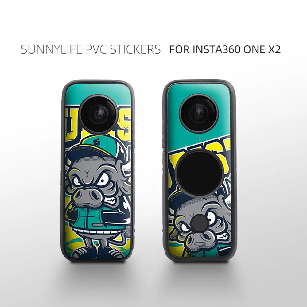 Cartoon Sticker for Insta360 ONE X2 Scratch-Resistant Camera PVC Water-proof Protective Film for Insta 360 ONE X2 Accessories