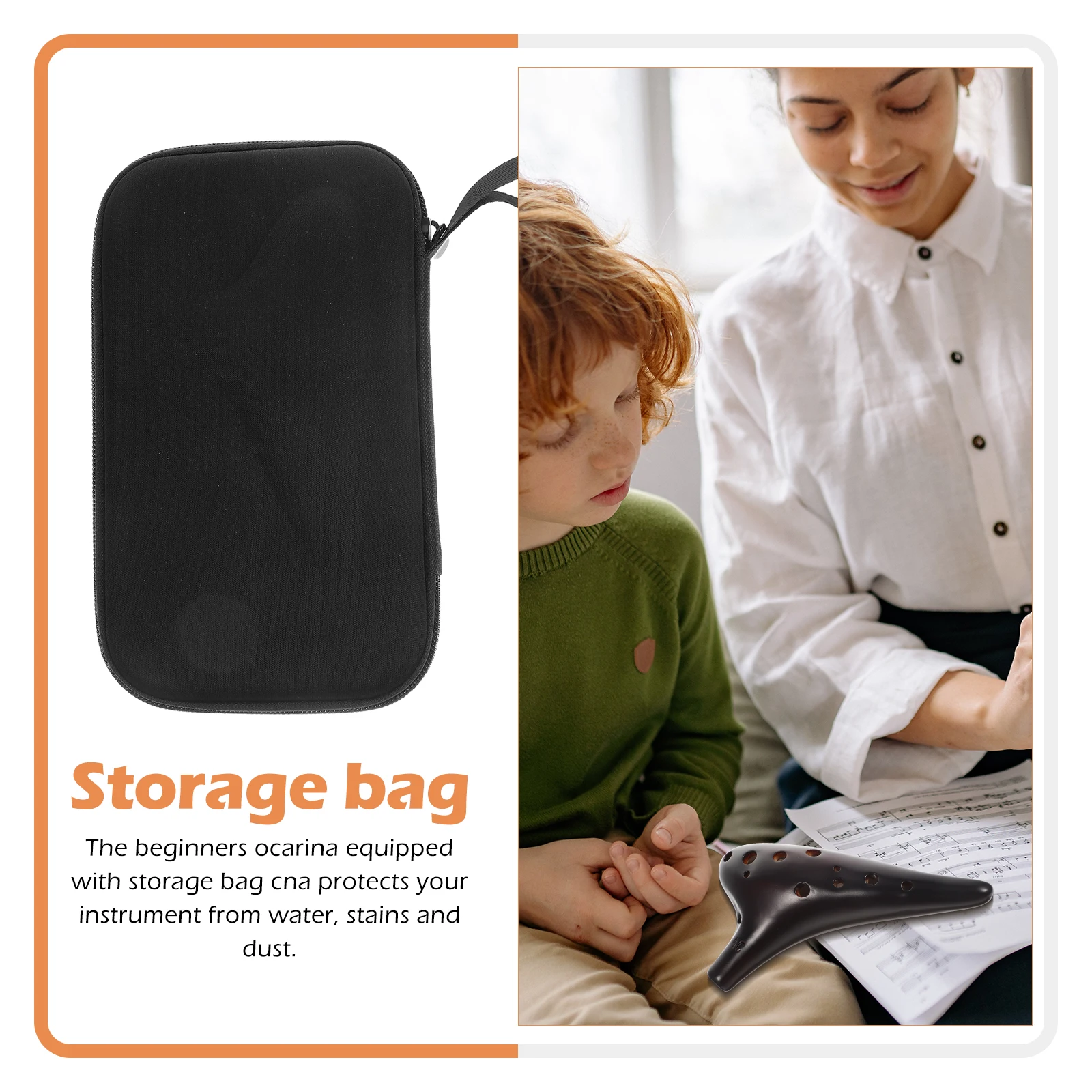 

1Set 12 Hole Alto Ocarina Ceramic Beginner Practice Musical Instrument Portable Ethnic Instrument Gift Classical Ocarina