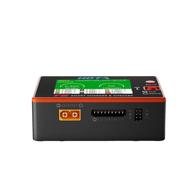 HOTA T8 Smart Balance Charger 1-8S RC Model LiPo Battery 650W High Power Multifunctional Testing Magnetic Charging Device for